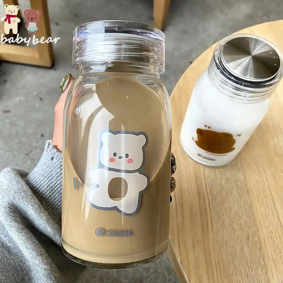 Kawaii Bear Glass Bottle