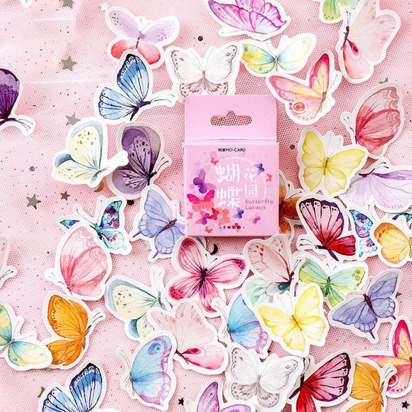 Sakura Butterflies Stickers Set - MyPaperPandaShop