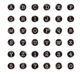 Typewriter Alphabets Stamps Set