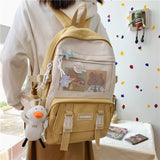 Kawaii Canvas Student Harajuku Backpack: 4 colors