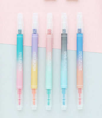 Twin Color Double Sided Markers: Set of 5 - MyPaperPandaShop