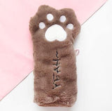 Plush Cat's Paw Pencil Bag: 4 Designs - MyPaperPandaShop