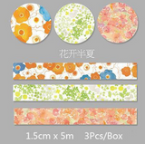 Dream Blossoms Washi Tapes Set of 3: 23 Designs - MyPaperPandaShop