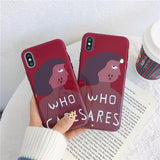 "Who Cares" iPhone Case