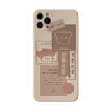 Kawaii Chocolate Bear Pastel iPhone Case