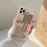 Kawaii Chocolate Bear Pastel iPhone Case