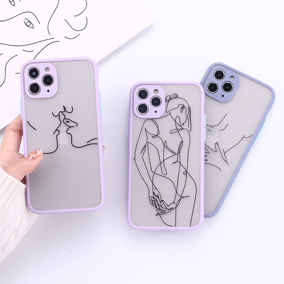 Aesthetic Line Drawing iPhone Case: 7 designs