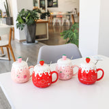 Kawaii Sweet Strawberry Ceramic Cup
