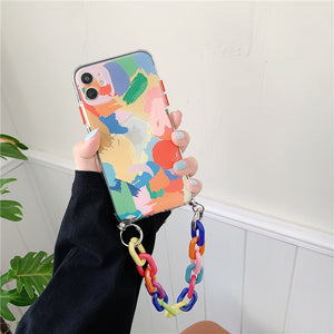 Graffiti iPhone Case with Chain