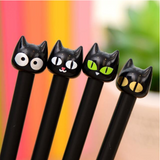 Black Cat Gel Pens: Set of 4 - MyPaperPandaShop