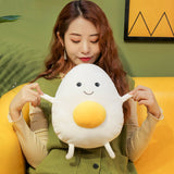 Cute Egg & Yolk Soft Stuffed Plush Pillow Toy