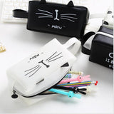 Cute Black and White Cat Pouch - MyPaperPandaShop