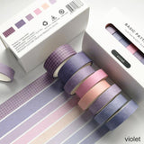 Solid Color Washi Set of 8: 12 Designs to choose from! - MyPaperPandaShop