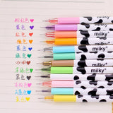 Milky Colorful Gel Pens: Set of 12 - MyPaperPandaShop