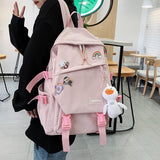 Kawaii Canvas Korea Style Backpack: 5 colors