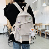 Kawaii Canvas Korea Style Backpack: 5 colors