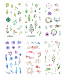 Cute Watercolor 6 Sheets Stickers Set: 13 Designs - MyPaperPandaShop