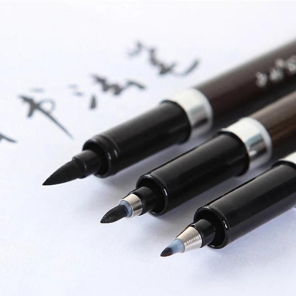 Classic Calligraphy Brush Pens: Set of 3