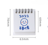 Mini White 2022 Desk Calendar: 4 designs