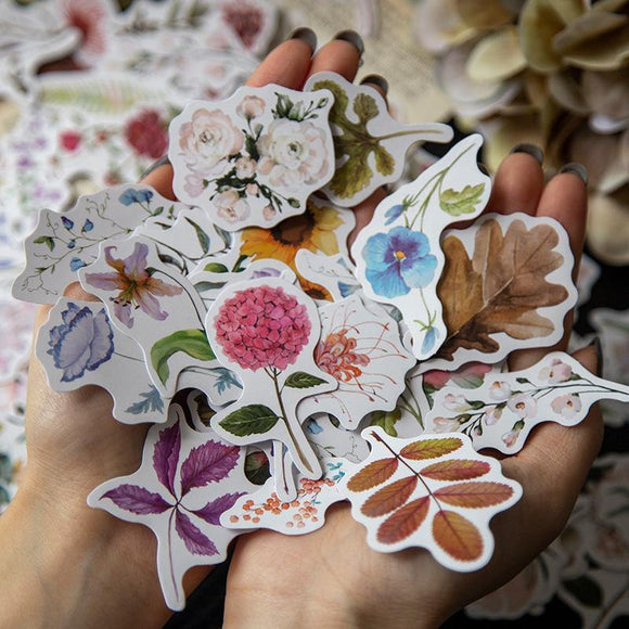 Shili Flower Stickers Set: 7 Designs - MyPaperPandaShop