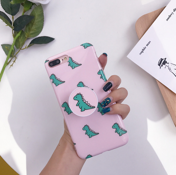 Pink Dinosaur iPhone Case