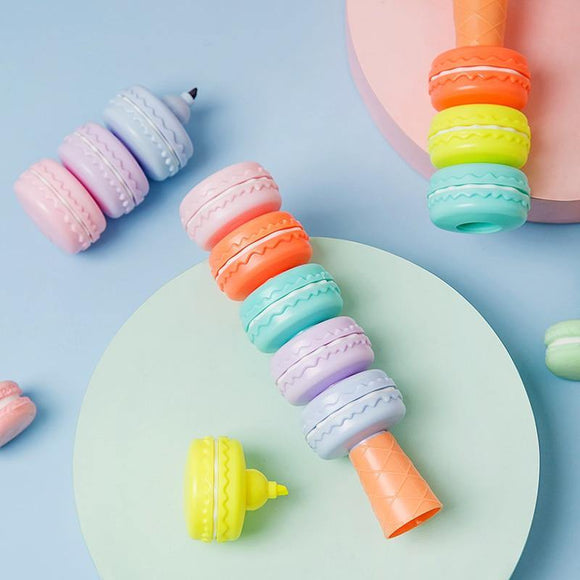 Pastel Macaron Highlighters: Set of 6 - MyPaperPandaShop