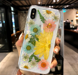 Epoxy real flower  case transparent acrylic protective cover - MyPaperPandaShop