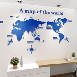 A map of the world 3D Wall Sticker: 5 Colors