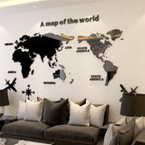 A map of the world 3D Wall Sticker: 5 Colors