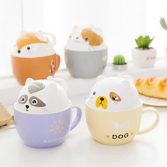 Kawaii Animals Ceramic Mug: 6 designs