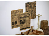 Vintage Brown Kraft Paper Sets: 4 designs