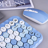 Wireless Hexagonal Keyboard and Mouse: 3 colors