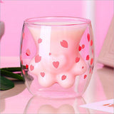 Pink Paw Sakura Glass