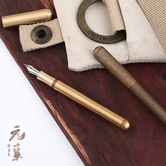 Calligraphy Pens: Brass and Brown